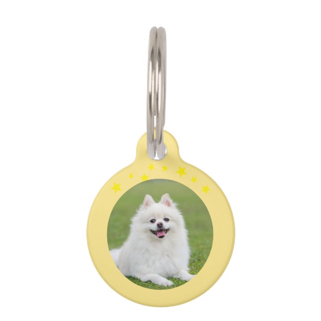 Christmas Round Pet Tag – Festive Holiday ID Tag (Front)