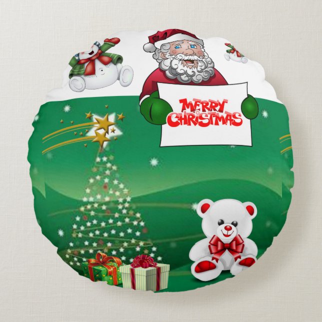 Christmas Round Pillow (Front)