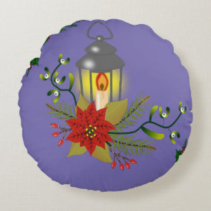 Christmas Round Pillow, Christmas Angel Cushion