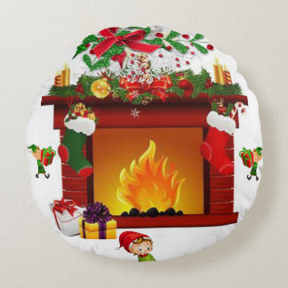 Christmas Round Pillow, Elf Cushion