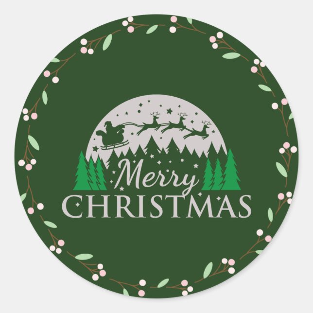 Christmas Round Sticker (Front)