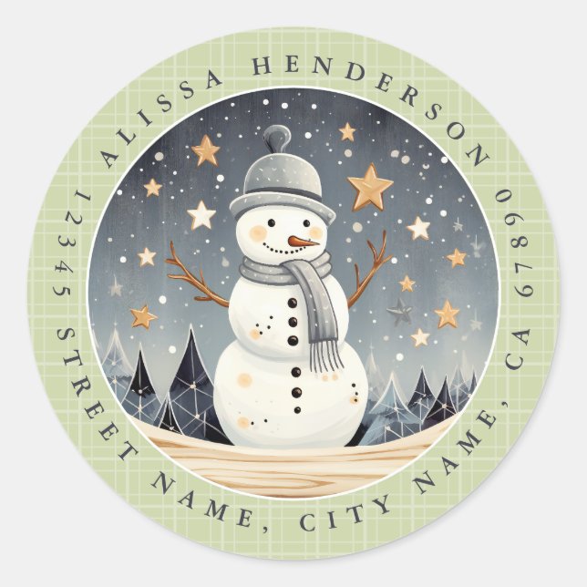 Christmas Round Stickers (Front)