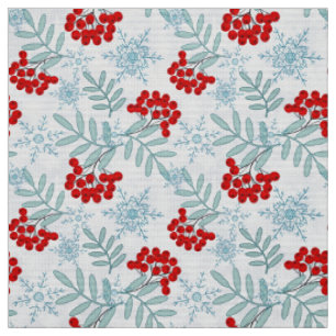 Christmas, Rowan, red, white, snowflakes Fabric