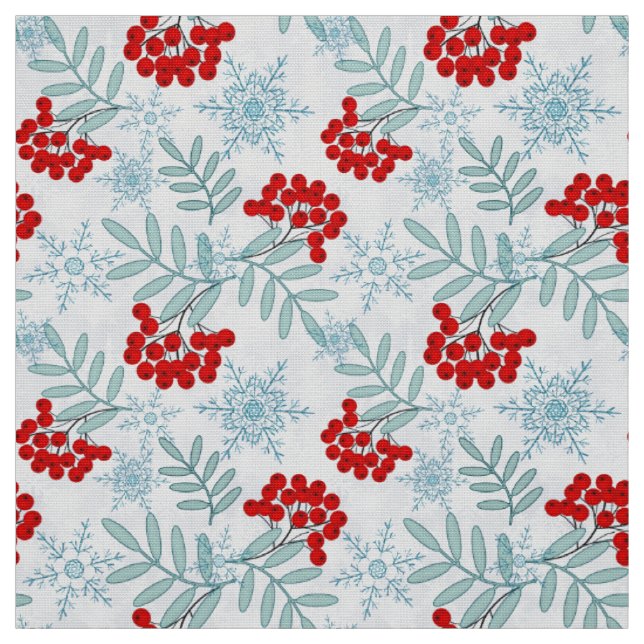 Christmas, Rowan, red, white, snowflakes Fabric (Swatch)