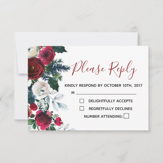 Christmas RSVP Cards - Holiday Party RSVP Cards (Front)