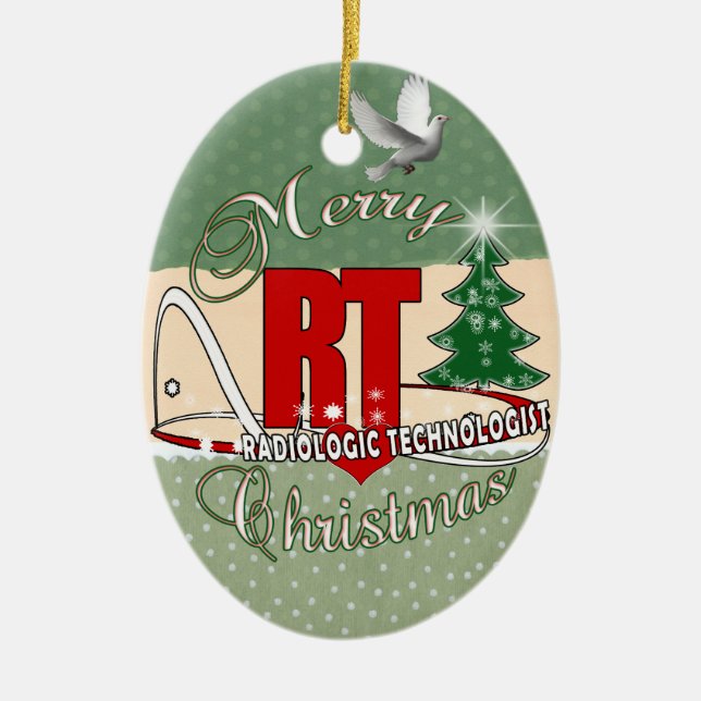 CHRISTMAS RT RADIOLOGIC TECHNOLOGIST CERAMIC TREE DECORATION (Front)