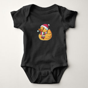 Christmas Rubber Duck Baby Bodysuit