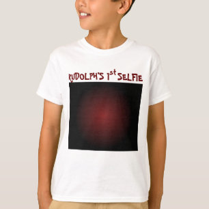 Christmas Rudolf's 1st Selfie & Santa List On Back T-Shirt