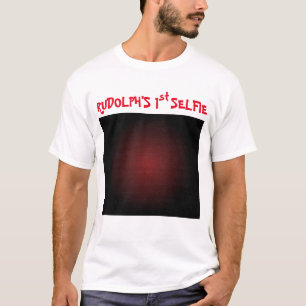 Christmas Rudolf's 1st Selfie & Santa List On Back T-Shirt