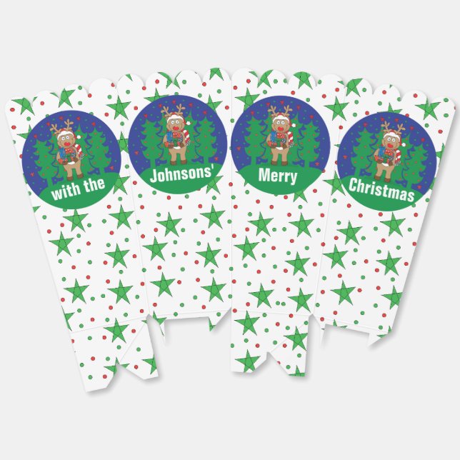 Christmas Rudolph Favour Box (Unfolded)