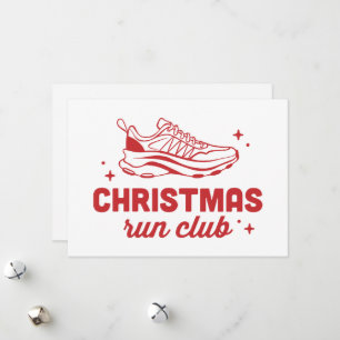 Christmas run club running group holiday card