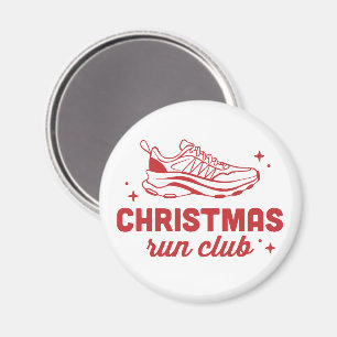 Christmas run club running runner aesthetic magnet