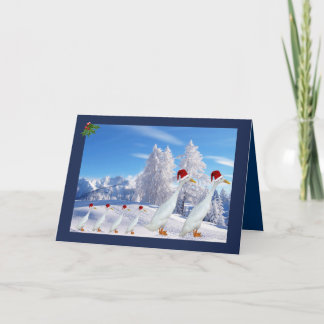 Christmas runner duck holiday card