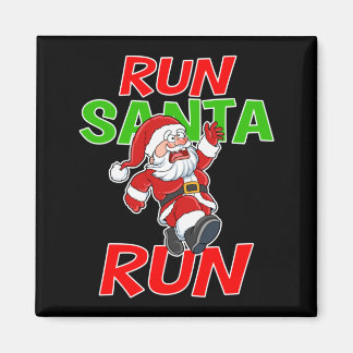 Christmas Running Gift Shirt Santa Run 5k Race Magnet