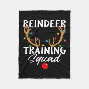 Christmas Running Reindeer Runner Training Squad T Fleece Blanket