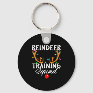 Christmas Running Reindeer Runner Training Squad T Key Ring