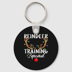 Christmas Running Reindeer Runner Training Squad T Key Ring