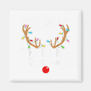 Christmas Running Reindeer Runner Training Squad T Magnet
