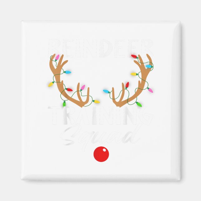Christmas Running Reindeer Runner Training Squad T Magnet (Front)