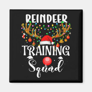 Christmas Running Reindeer Runner Training Squad T Magnet