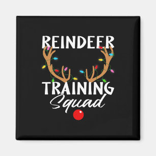 Christmas Running Reindeer Runner Training Squad T Magnet
