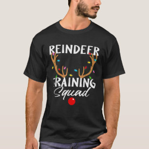 Christmas Running Reindeer Runner Training Squad T T-Shirt