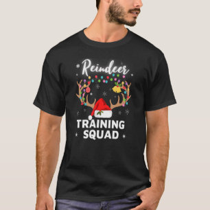 Christmas Running Reindeer Training Squad Team Fa T-Shirt