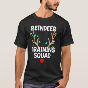 Christmas Running Reindeer Training Squad Team T-Shirt