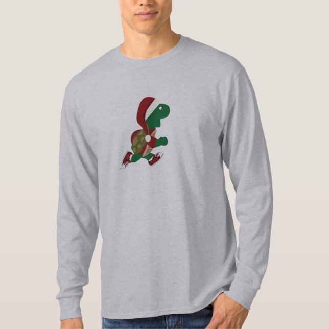 Christmas Running Turtle T-Shirt (Front)
