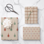 Christmas Rustic Boho Pattern Gift Wrap<br><div class="desc">Christmas Rustic Boho Pattern Gift Wrap in neutral  earth tones.</div>