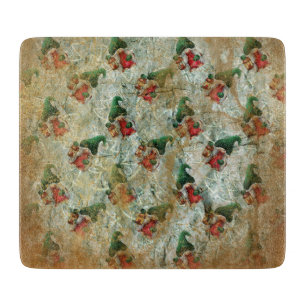 Christmas Rustic Gnome With Lantern Tree Pattern Cutting Board