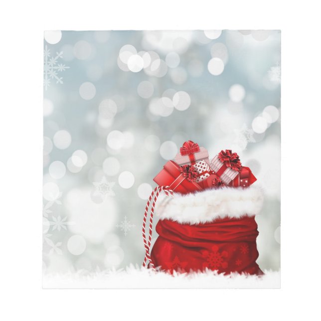 Christmas Sack of Gifts Notepad (Front)