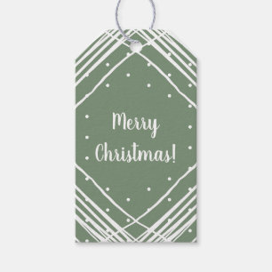 Christmas Sage Green Merry Christmas Gift Tags