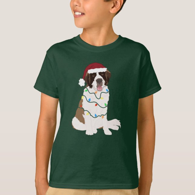 Christmas Saint Bernard   T-Shirt (Front)