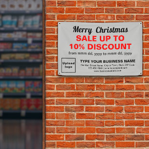 Christmas Sale Business Grey Rectangle 4’ x 2.5’ Banner