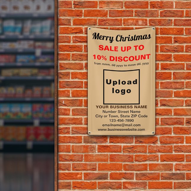 Christmas Sale Business Light Brown 2.5’ x 4’ Banner (Creator Uploaded)