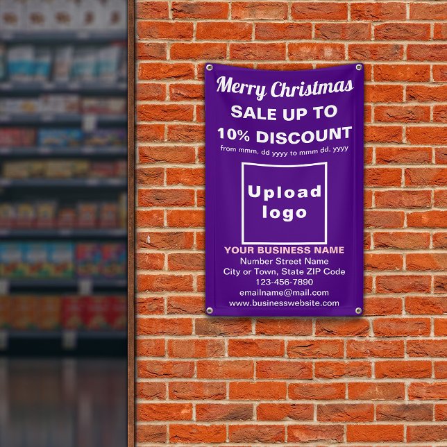Christmas Sale Business Purple 2.5’ x 4’ Banner (Creator Uploaded)