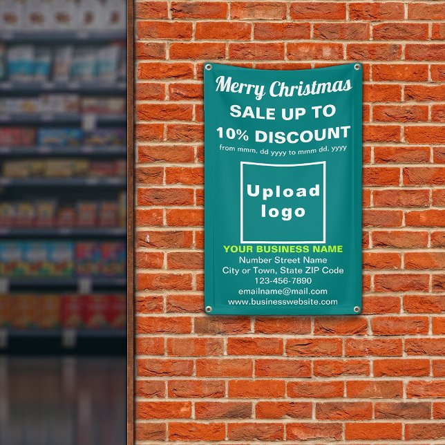 Christmas Sale Business Teal Green 2.5’ x 4’ Banner (Creator Uploaded)
