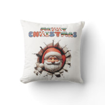Christmas Santa 3D Print Cushion Home Decor