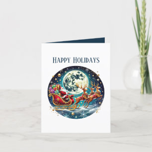 Christmas Santa add message Happy Holiday Card