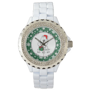 Christmas Santa American Eskimo Dog HO HO HO Cute Watch