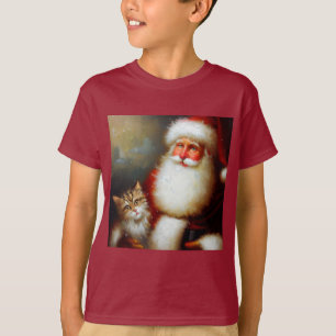 Christmas Santa and a Cat 2 T-Shirt