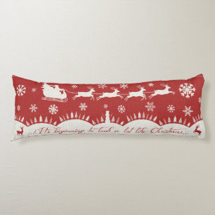 Christmas Santa and Reindeer Body Pillow