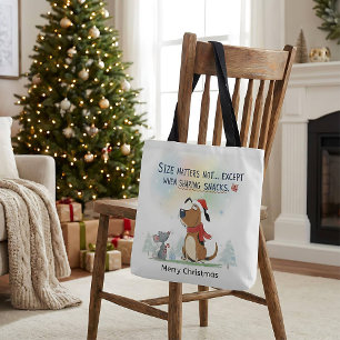 Christmas santa animal dog tote bag