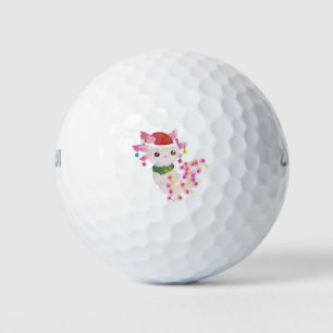 christmas santa axolotl golf balls