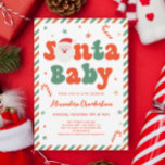 Christmas Santa Baby Baby Boy Shower  Invitation<br><div class="desc">Celebrate your little one's arrival with our "Personalised Christmas Santa Baby Baby Boy Shower Invitation." Perfect for a santa baby baby shower theme, this invitation brings festive joy to your event. Ideal for those looking for christmas themed baby shower ideas, it sets the tone for a charming christmas baby shower....</div>