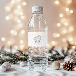 Christmas Santa Baby Boy Shower<br><div class="desc">The "Santa Baby" shower water bottle label has a sweet,  festive design,  featuring a baby in a blue Santa hat with soft clouds and stars. It uses playful red script and pastel tones,  creating a cosy holiday feel,  perfect for a winter baby shower.</div>