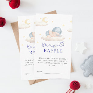 Christmas Santa Baby Boy Shower Diaper Raffle Enclosure Card