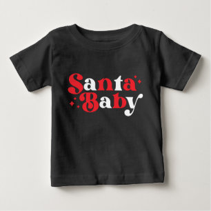 Christmas Santa Baby Cute Modern Typography Script T-Shirt