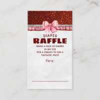 Christmas Santa Baby Diaper Raffle Ticket